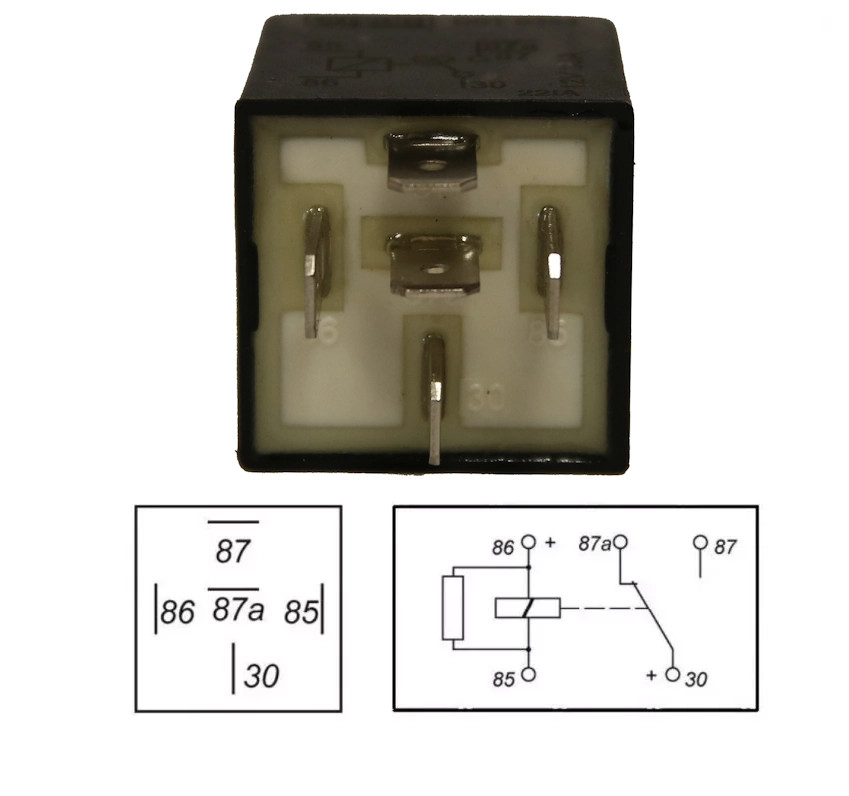 Image of Relé 12V 40/30A 5 lábú