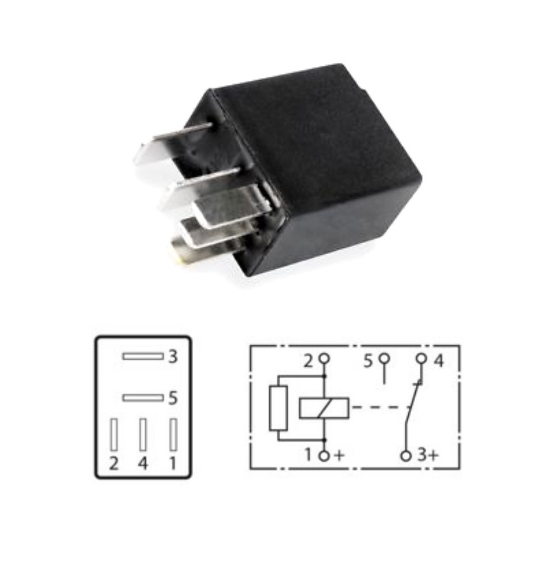 Image of Relé 24V 10/5A 5 lábú keskeny