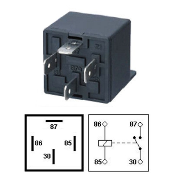 Image of Relé 12V 30A 4 lábú