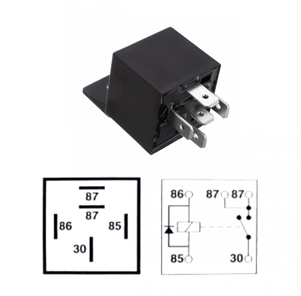 Image of Relé 12V 30A 5 lábú, dupla kimenettel