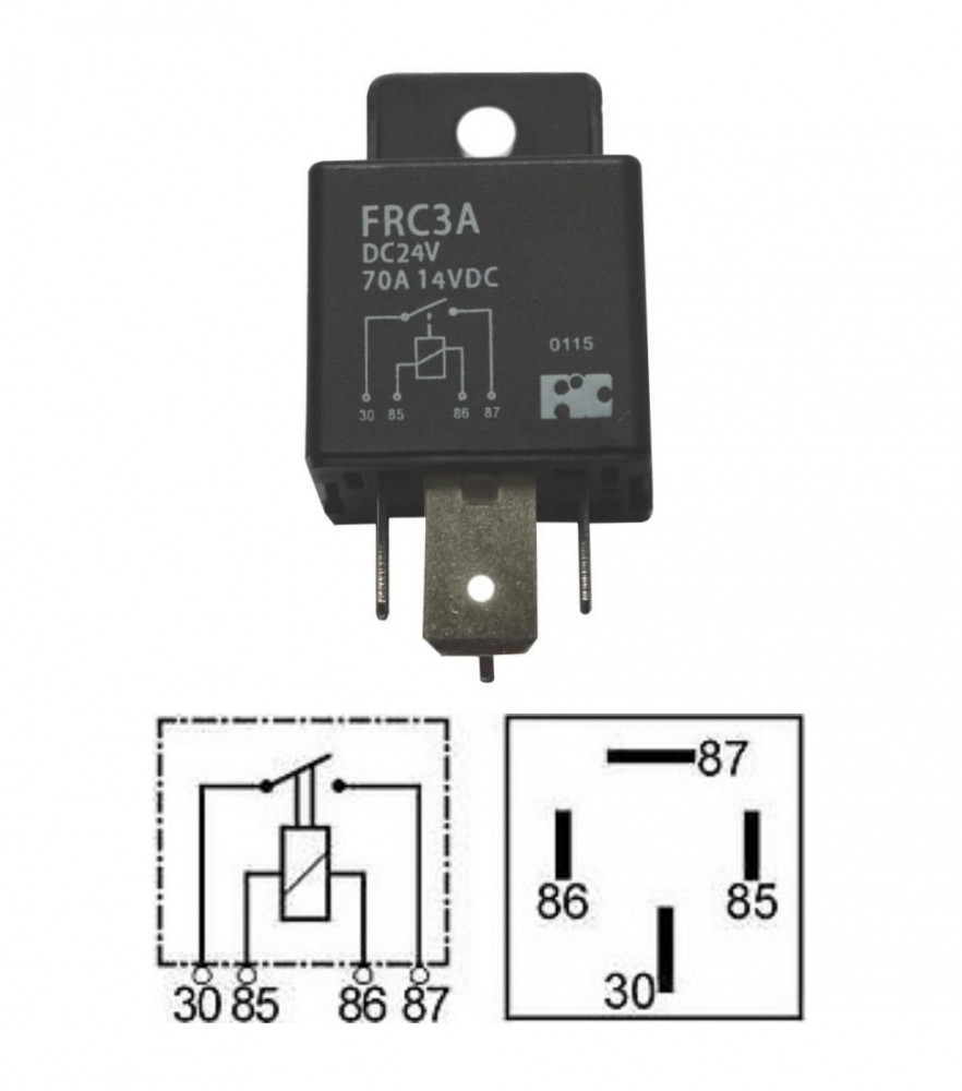Image of Relé 24V 70A 4 lábú