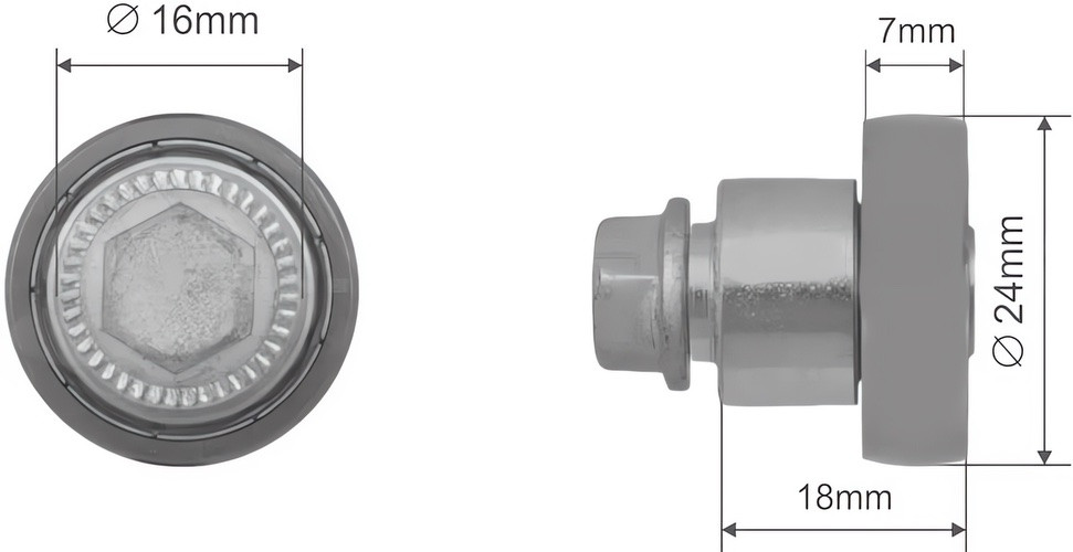 Image of Szimpla ponyva görgő 24x7/18mm KÖGEL