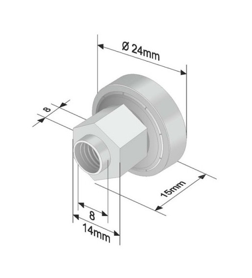 Image of Szimpla ponyva görgő 24x8/15mm KÖGEL