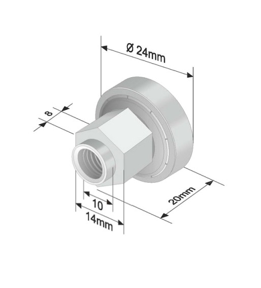 Image of Szimpla ponyva görgő 24x8/22mm KÖGEL