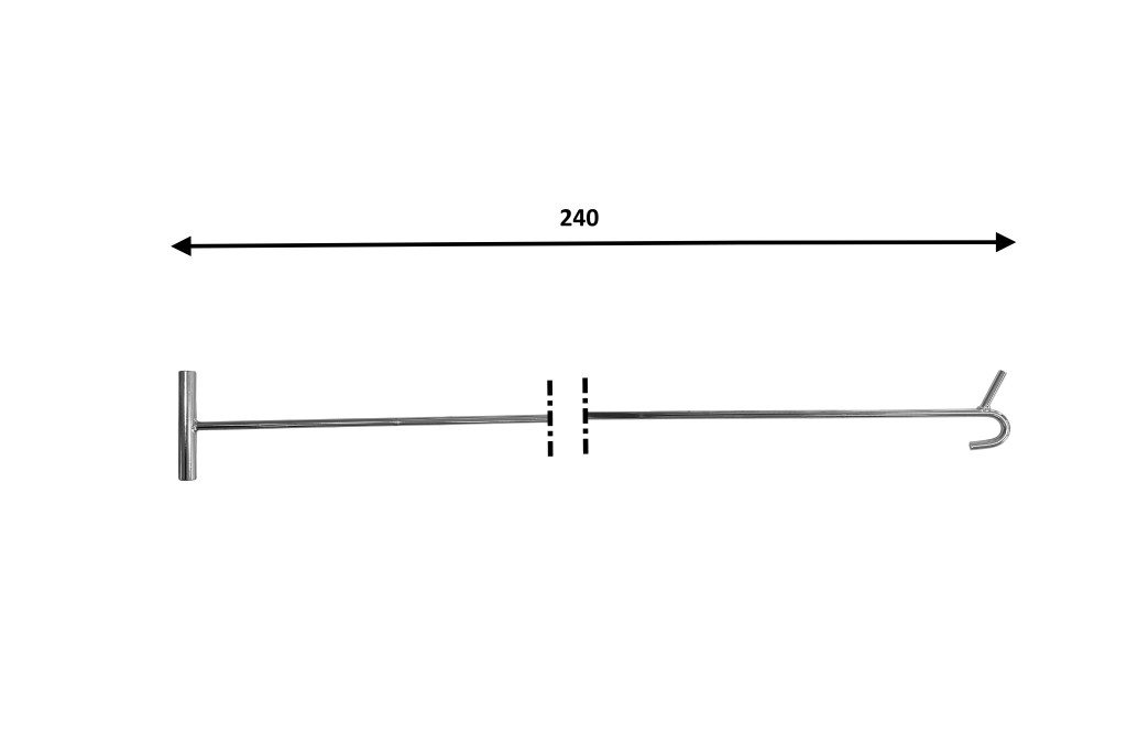 Image of Ponyva nyitó / mozgató rúd FIX Standard 240 cm