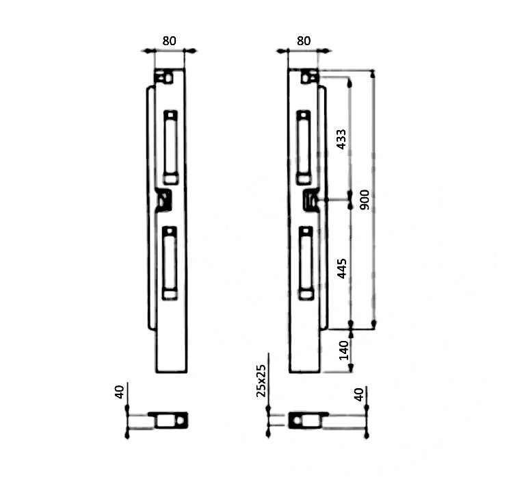 Image of Kivehető billencs rakonca 900mm dupla záras JOBB ELSŐ