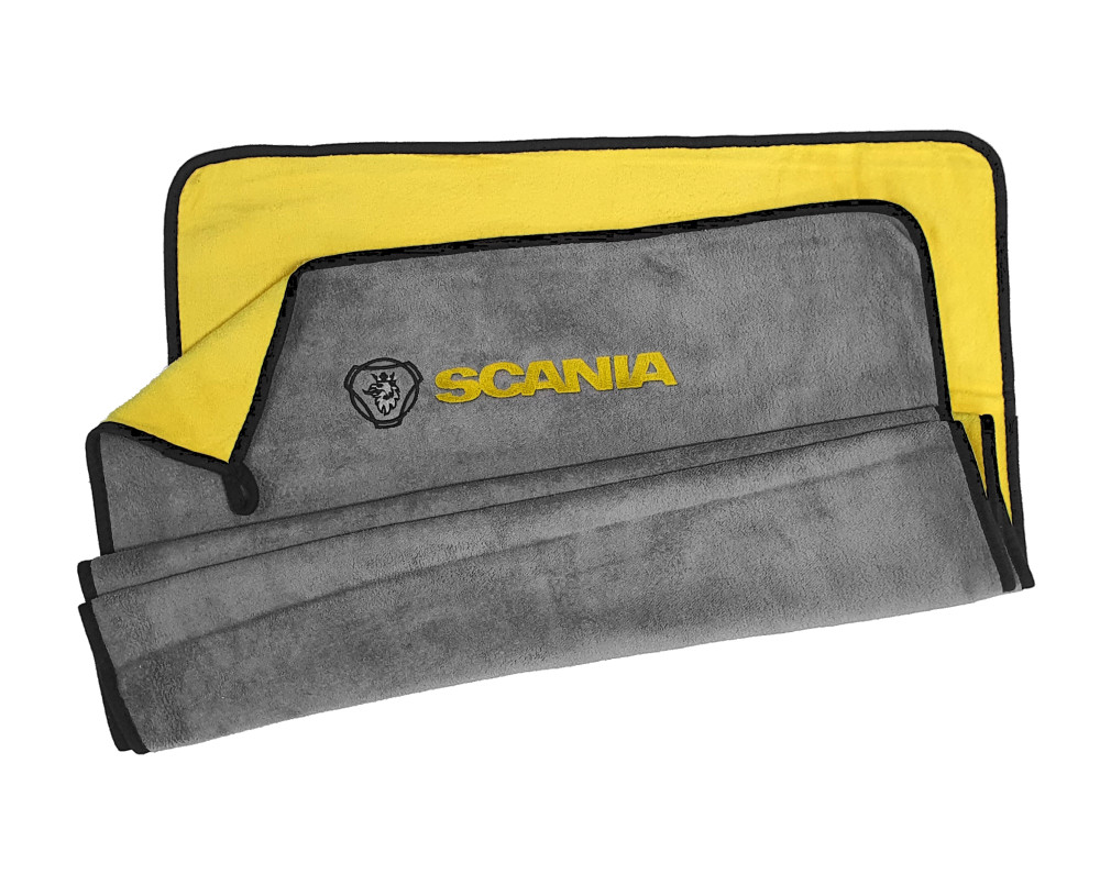 Image of SCANIA fürdőlepedő 150x60 cm Szürke/Sárga
