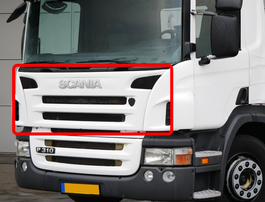 Image of Scania R / P / G 2005-2010 felső hűtőrács, alacsony fülke