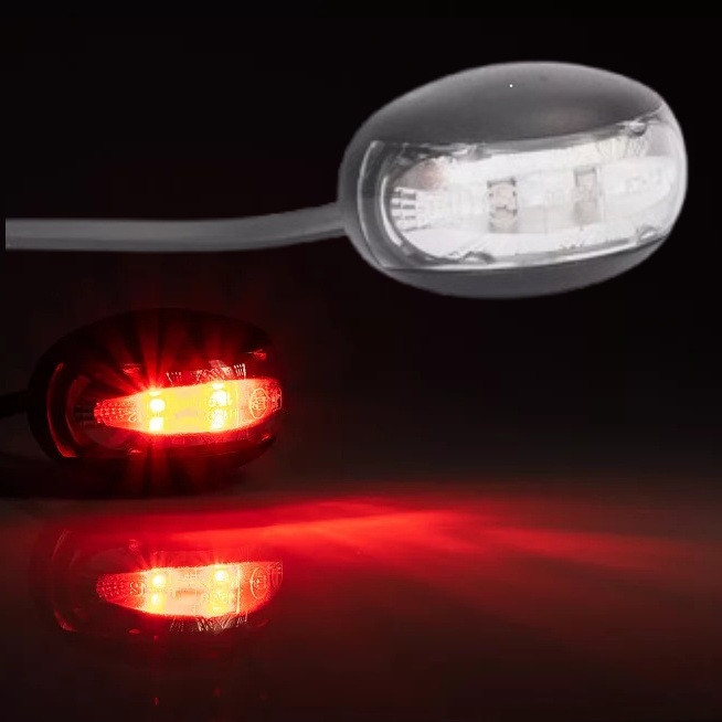 Image of Helyzetjelző lámpa 12/24V (félköríves) ledes, piros