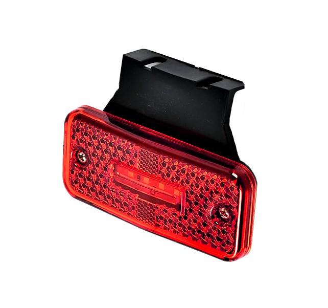 Image of Prizmás LED helyzetjelző tartóval 12/24V (108x48) PIROS