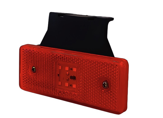 Image of Prizmás LED helyzetjelző tartóval 12/24V (112x43) PIROS