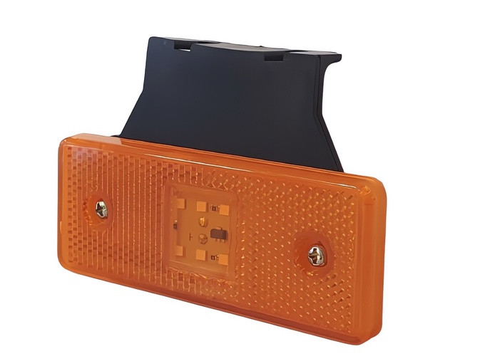 Image of Prizmás LED helyzetjelző tartóval 12/24V (112x43) SÁRGA