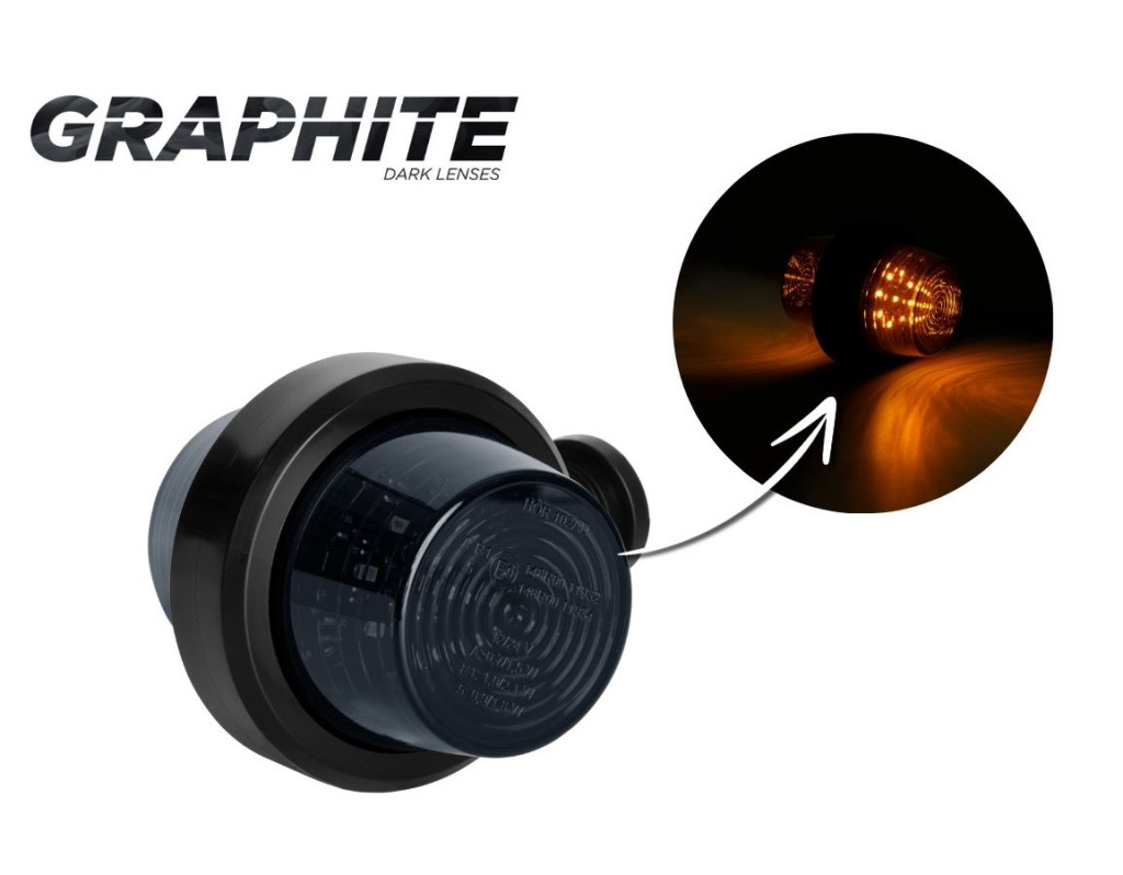 Image of FÜST búrás amerikai helyzetjelző 12/24V rövid ledes SÁRGA/SÁRGA