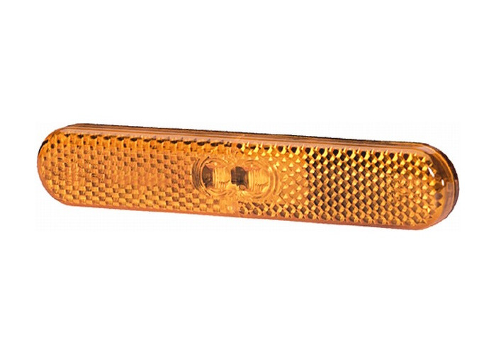 Image of Helyzetjelző lámpa LED 24V hosszú prizmás sárga HELLA