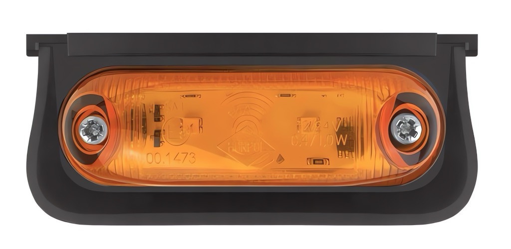 Image of Ovális LED helyzetjelző lámpa tetőre 12/24V Sárga