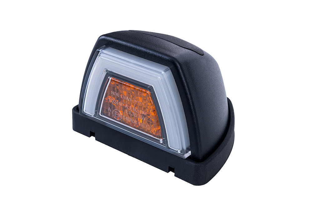 Image of Trapéz LED helyzetjelző lámpa Irányjelzővel tetőre 12/24V Fehér