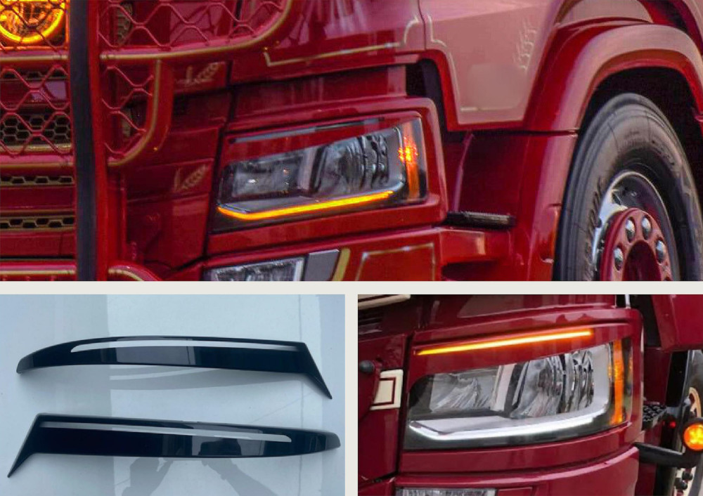 Image of Scania S / R széria fényszóró maszk / szemöldök párban