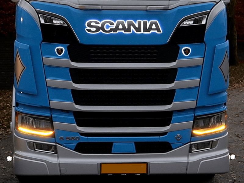 Image of SÁRGA DRL betét Scania fényszóróba S/R 2016- PÁRBAN