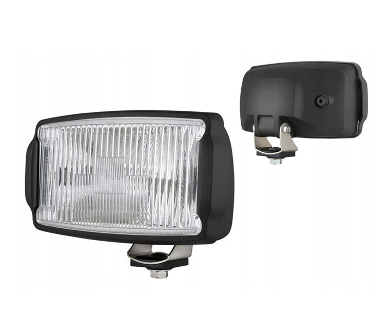 Image of Ködfényszóró (téglalap) 220x123 mm fehér üveg, fekete ház