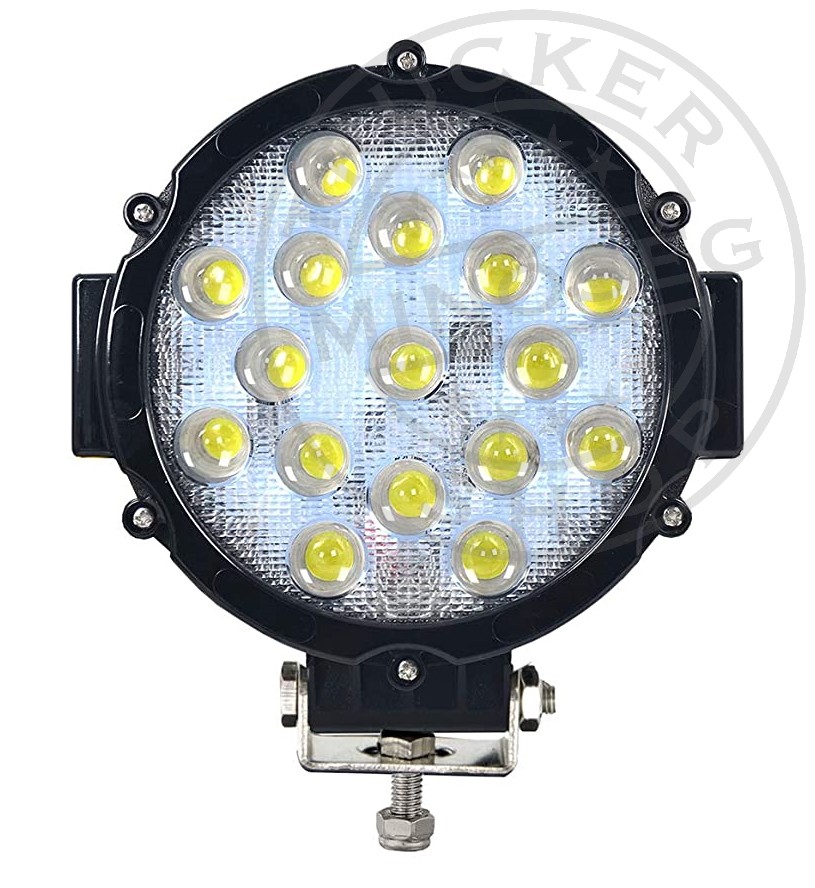 TruckerShop LED fényszóró 17LED 12/24V Fekete